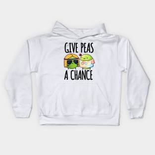 Give Peas A Chance Funny Peas Pun Kids Hoodie